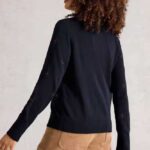 White Stuff Lulu Embroidered Cardi Navy Multi - La Vie en Rose Damesmode