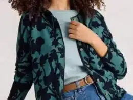 White Stuff Lulu Print Cardi Blue Print