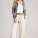 White Stuff Lulu Stripe Cardi Green Multi - La Vie en Rose Damesmode