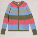 White Stuff Lulu Stripe Cardi Green Multi - La Vie en Rose Damesmode