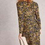 White Stuff Madeline Jersey Dress Chartreuse Multi - La Vie en Rose Damesmode