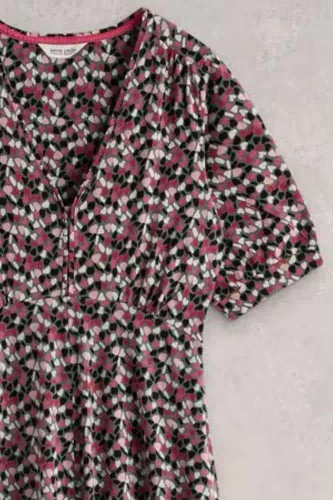 White Stuff Megan Jersey Dress Green Multi - La Vie en Rose Damesmode (1)