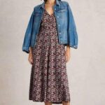 White Stuff Megan Jersey Dress Green Multi - La Vie en Rose Damesmode (1)