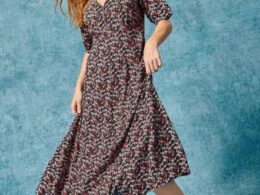 White Stuff Megan Jersey Dress Green Multi - La Vie en Rose Damesmode (1)