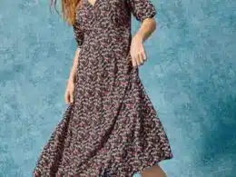 White Stuff Megan Jersey Dress Green Multi - La Vie en Rose Damesmode (1)