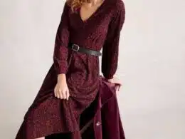 White Stuff Megan Jersey dress Pink Multi - La Vie en Rose Damesmode