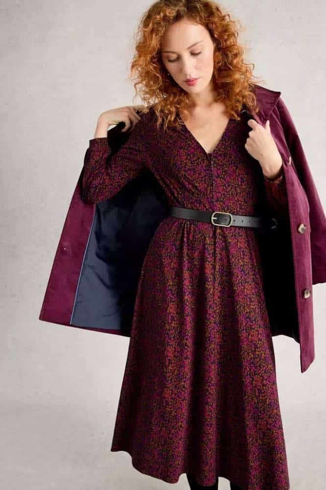 White Stuff Megan Jersey dress Pink Multi - La Vie en Rose Damesmode