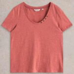 White Stuff Nadia Short Sleeve Tee Mid Coral - La Vie en Rose Damesmode