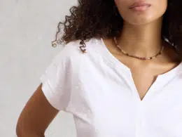 White Stuff Nelly Embroidered Tee Brilliant White