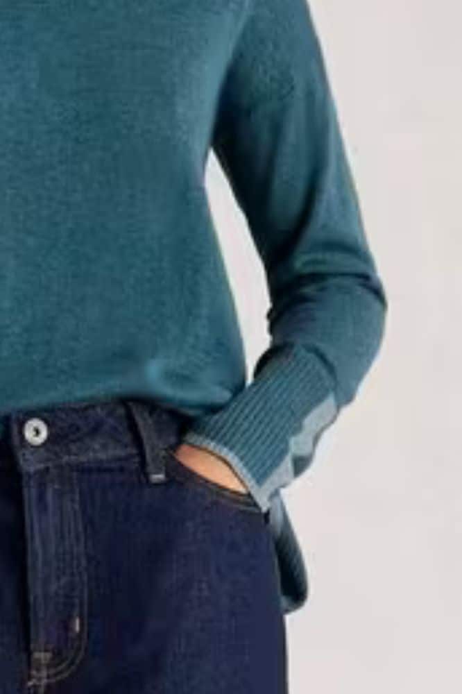 White Stuff Olive Jumper Mid Blue - La Vie en Rose Damesmode