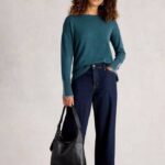 White Stuff Olive Jumper Mid Blue - La Vie en Rose Damesmode