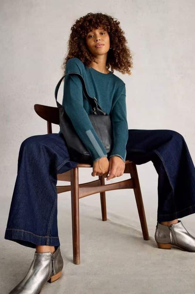 White Stuff Olive Jumper Mid Blue - La Vie en Rose Damesmode