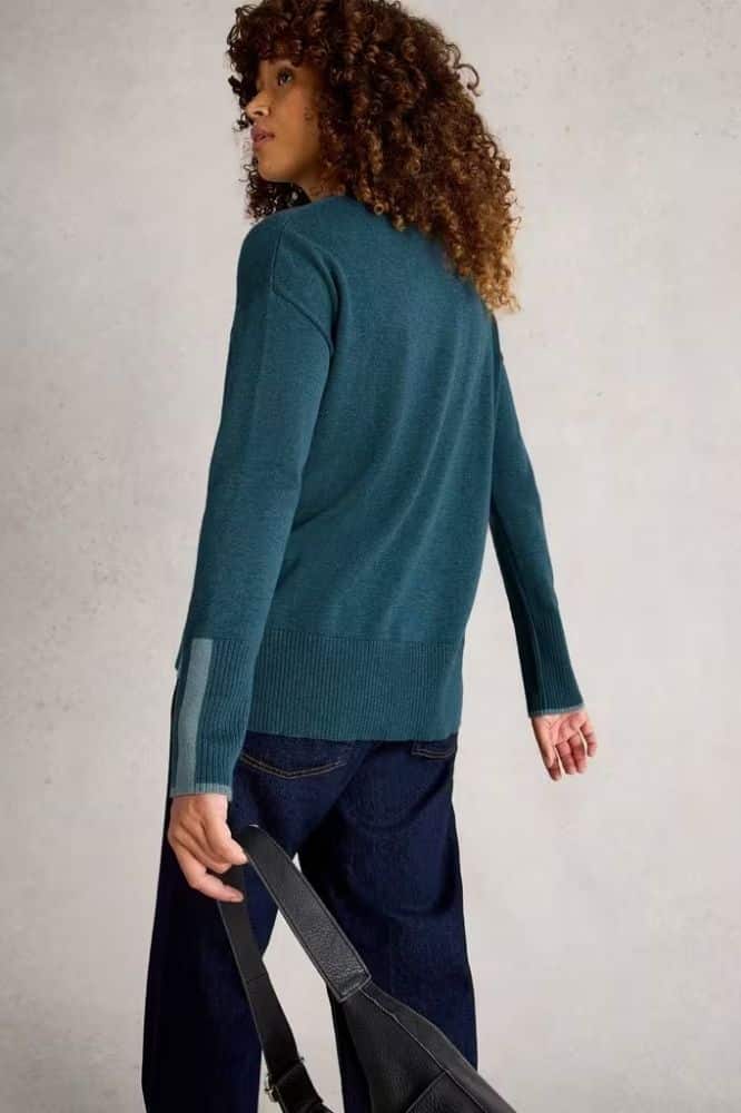 White Stuff Olive Jumper Mid Blue - La Vie en Rose Damesmode
