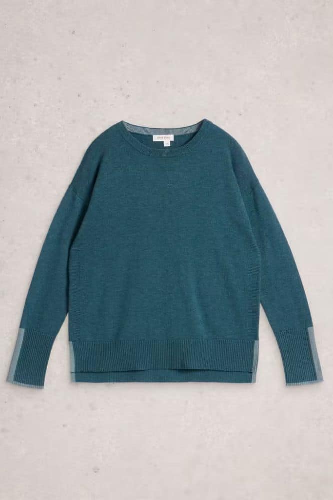 White Stuff Olive Jumper Mid Blue - La Vie en Rose Damesmode