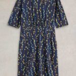 White Stuff Olivia Jersey Dress Navy Print - La Vie en Rose Damesmode (1)