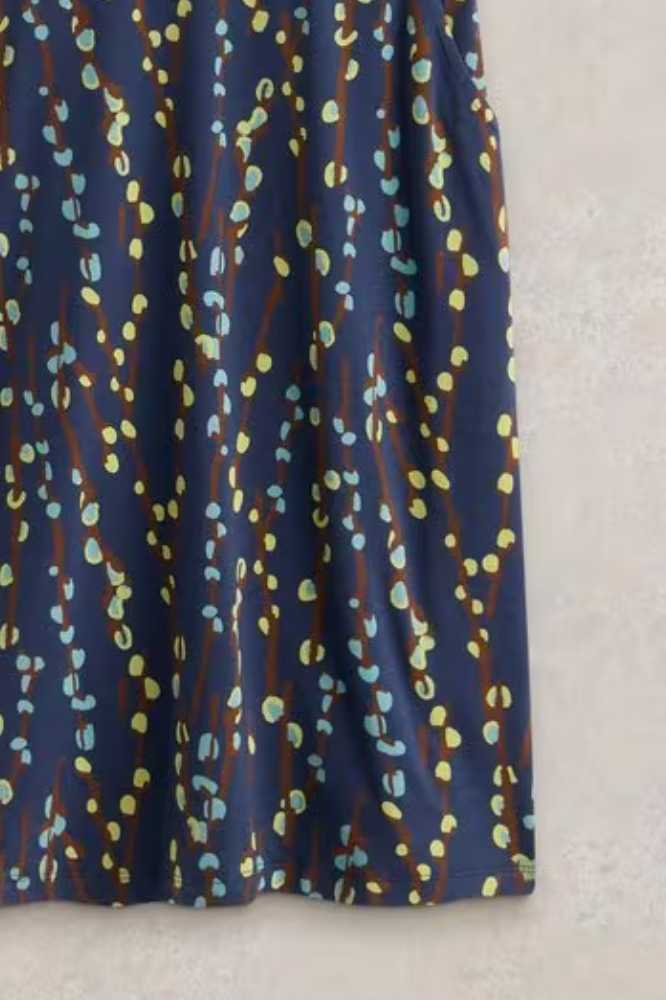 White Stuff Olivia Jersey Dress Navy Print - La Vie en Rose Damesmode (1)