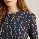 White Stuff Olivia Jersey Dress Navy Print - La Vie en Rose Damesmode (1)