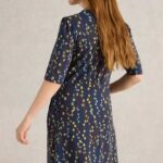 White Stuff Olivia Jersey Dress Navy Print - La Vie en Rose Damesmode (1)