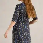 White Stuff Olivia Jersey Dress Navy Print - La Vie en Rose Damesmode (1)
