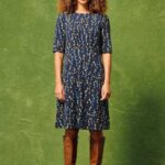 White Stuff Olivia Jersey Dress Navy Print - La Vie en Rose Damesmode (1)