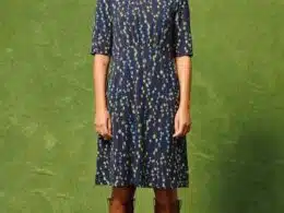 White Stuff Olivia Jersey Dress Navy Print - La Vie en Rose Damesmode (1)