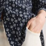 White Stuff Rae Organic Cotton Top Nay Print- La Vie en Rose Damesmode