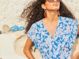 White Stuff Rae Organic Cotton Vest Blue Multi - La Vie en Rose Damesmode