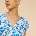 White Stuff Rae Organic Cotton Vest Blue Multi - La Vie en Rose Damesmode