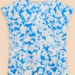 White Stuff Rae Organic Cotton Vest Blue Multi - La Vie en Rose Damesmode