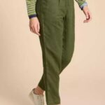White Stuff Rowena Linen Trouser Dark Green - La Vie en Rose Damesmode