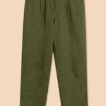 White Stuff Rowena Linen Trouser Dark Green - La Vie en Rose Damesmode