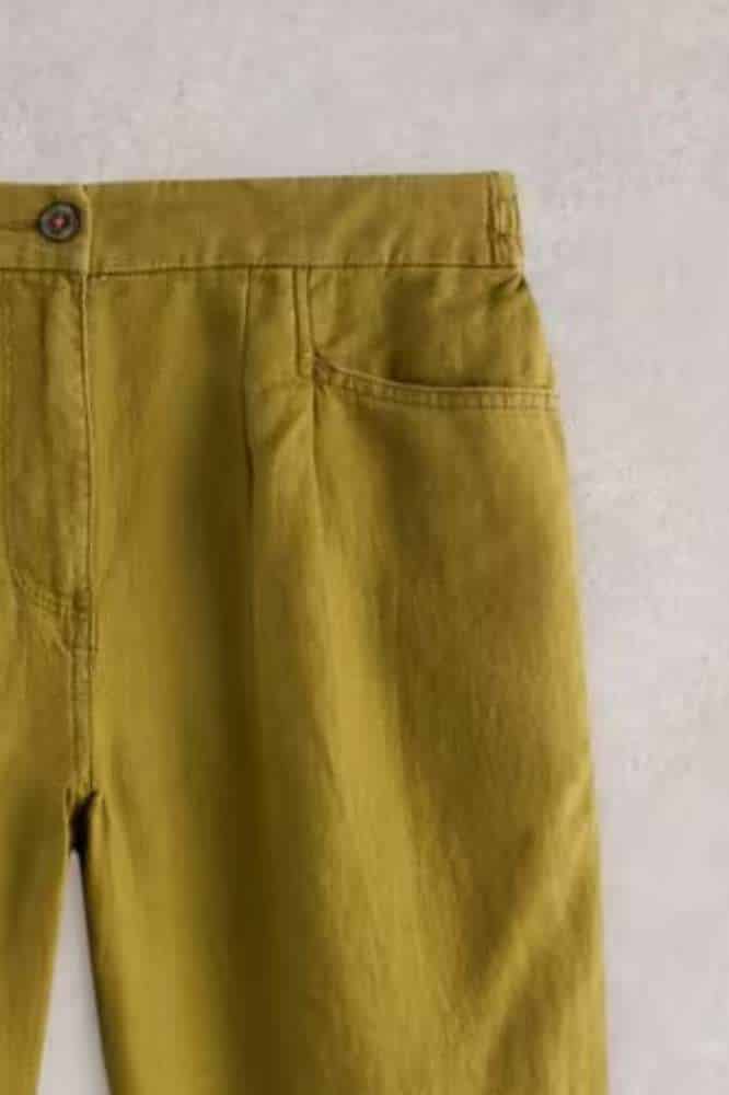 White Stuff Rowena Linen Trouser Khaki Green - La Vie en Rose Damesmode