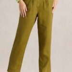 White Stuff Rowena Linen Trouser Khaki Green - La Vie en Rose Damesmode