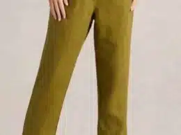 White Stuff Rowena Linen Trouser Khaki Green - La Vie en Rose Damesmode