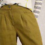 White Stuff Rowena Linen Trouser Khaki Green - La Vie en Rose Damesmode