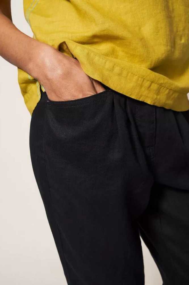 White Stuff Rowena Linen Trouser Pure Black - La Vie en Rose (1)