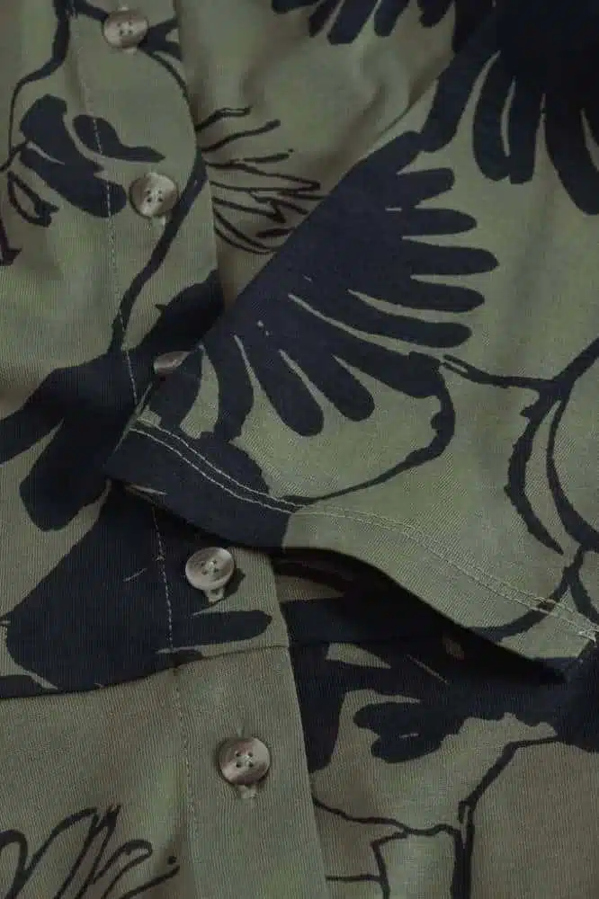 White Stuff Rua Jersey Shirt Dress Green Print - La Vie en Rose Damesmode