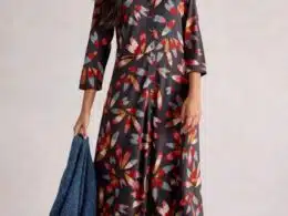 White Stuff Rua Jersey Shirt Dress Grey MLT - La Vie en Rose Damesmode