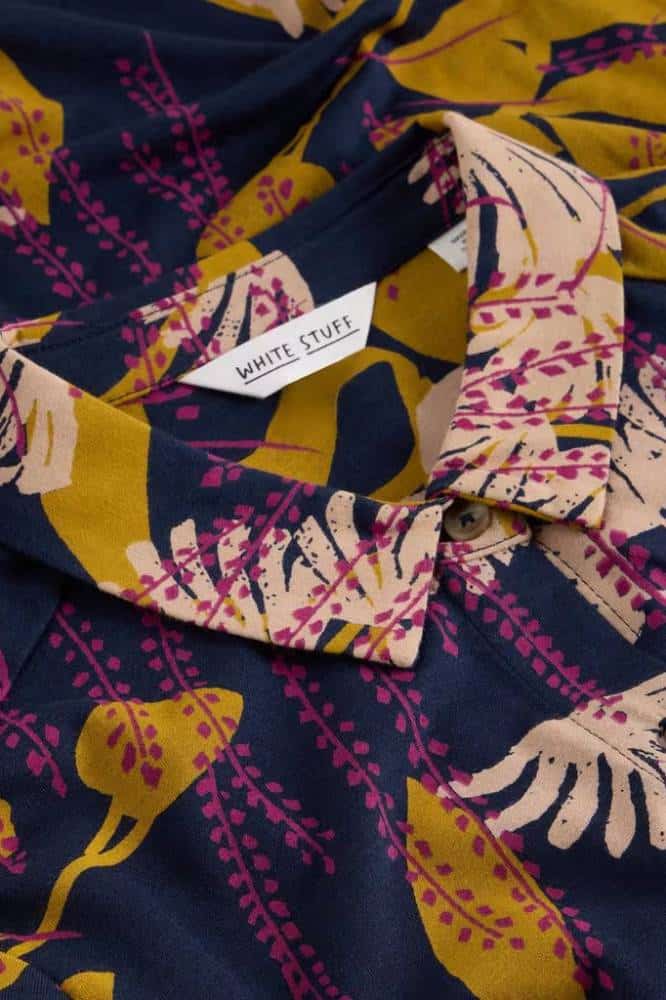 White Stuff Rua Jersey Shirt Dress Navy Multi - La Vie en Rose Damesmode