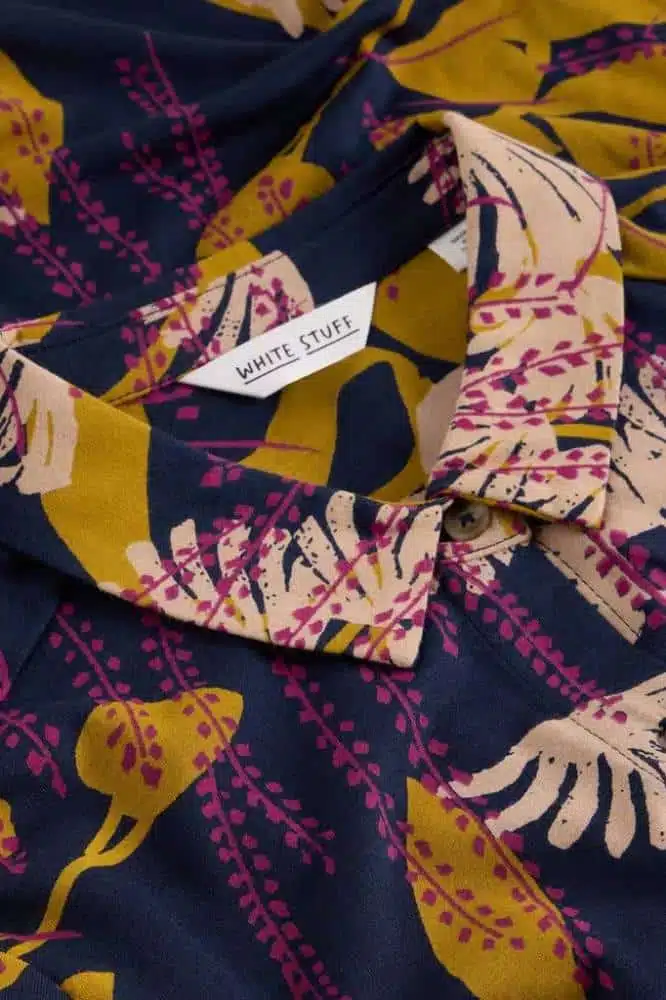 White Stuff Rua Jersey Shirt Dress Navy Multi - La Vie en Rose Damesmode