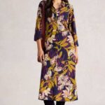 White Stuff Rua Jersey Shirt Dress Navy Multi - La Vie en Rose Damesmode