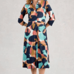 White Stuff Rua Jersey Shirt Dress Navy Multi - La Vie en Rose Damesmode