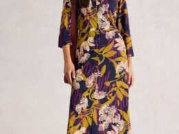 White Stuff Rua Jersey Shirt Dress Navy Multi - La Vie en Rose Damesmode