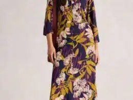 White Stuff Rua Jersey Shirt Dress Navy Multi - La Vie en Rose Damesmode