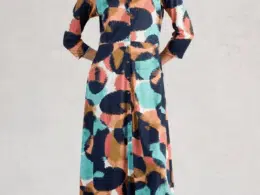 White Stuff Rua Jersey Shirt Dress Navy Multi - La Vie en Rose Damesmode