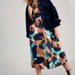 White Stuff Rua Jersey Shirt Dress Navy Multi - La Vie en Rose Damesmode