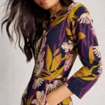 White Stuff Rua Jersey Shirt Dress Navy Multi - La Vie en Rose Damesmode