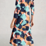 White Stuff Rua Jersey Shirt Dress Navy Multi - La Vie en Rose Damesmode