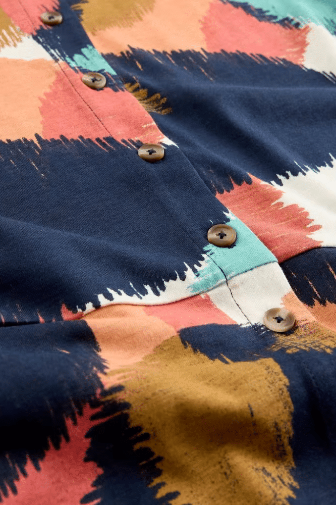 White Stuff Rua Jersey Shirt Dress Navy Multi - La Vie en Rose Damesmode