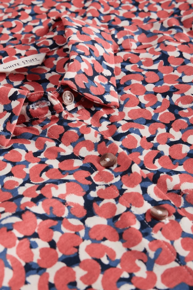 White Stuff Rua Jersey Shirt Dress Pink Multi - La Vie en Rose Damesmode